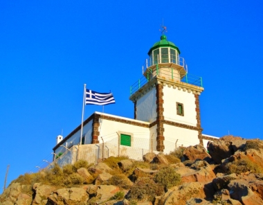 Lighthouse of Akrotiri in Santorini