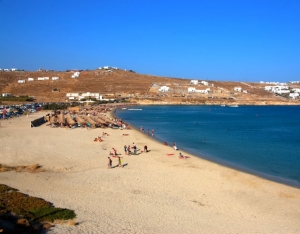 Kalo Livadi beach in Mykonos